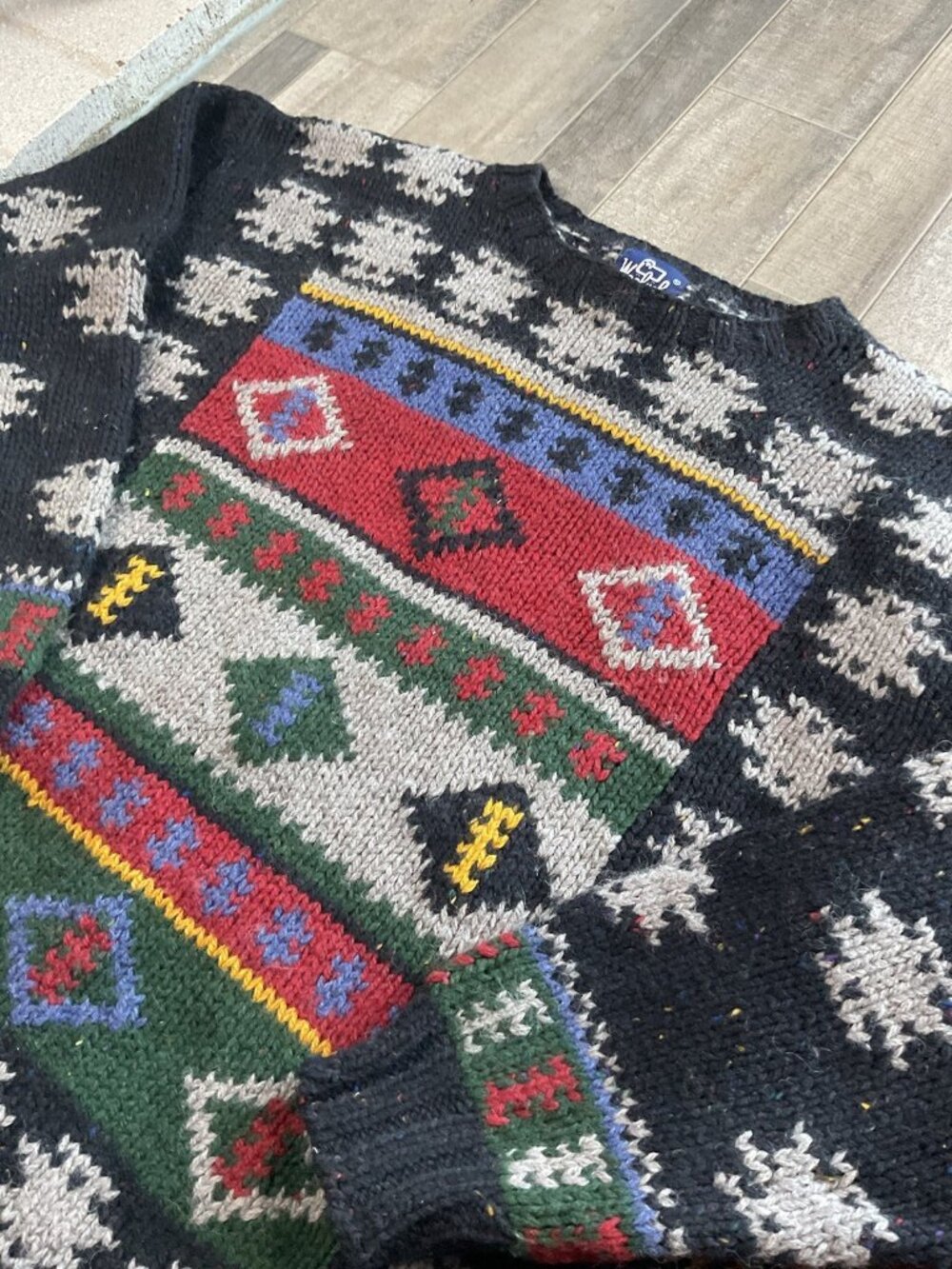 VTG Woolrich Aztec Pattern Sweater Men’s XL Multi Color Pattern Rare Wool - Picture 8 of 9